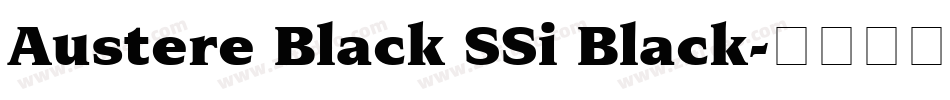 Austere Black SSi Black字体转换